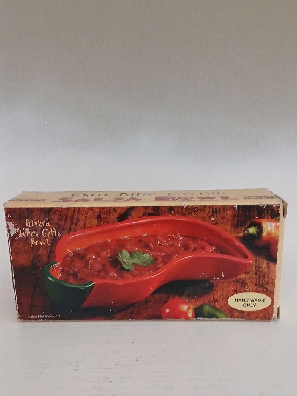 Red Chili Pepper Salsa Serving Bowl